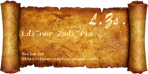 Léner Zsófia névjegykártya